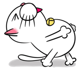 Stupid Fat White Cat sticker #11660853