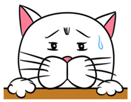 Stupid Fat White Cat sticker #11660856