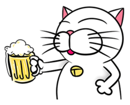 Stupid Fat White Cat sticker #11660859