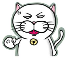 Stupid Fat White Cat sticker #11660860