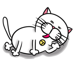 Stupid Fat White Cat sticker #11660861