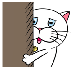 Stupid Fat White Cat sticker #11660862