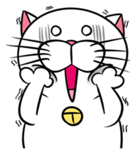 Stupid Fat White Cat sticker #11660863