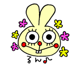 false eyelashes rabbit no.2 sticker #11663163
