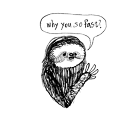 Sloth and his good friends. sticker #11663889