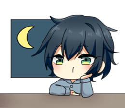 boy&rabbit sticker #11664414