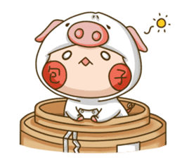 whisper pig buns sticker #11664784