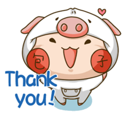 whisper pig buns sticker #11664792