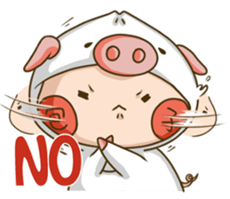 whisper pig buns sticker #11664806