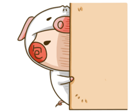 whisper pig buns sticker #11664807