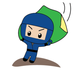 Ninja boy in training sticker #11665950