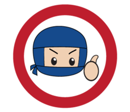 Ninja boy in training sticker #11665982
