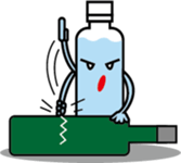 A plastic bottle sticker #11666272