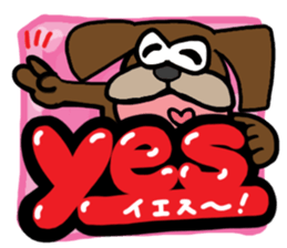 Pretty reaction Pug dog3 sticker #11666672