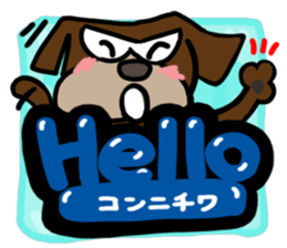 Pretty reaction Pug dog3 sticker #11666682