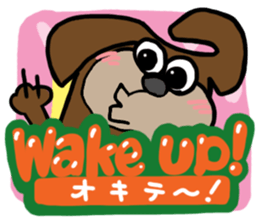 Pretty reaction Pug dog3 sticker #11666684