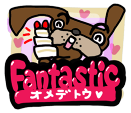 Pretty reaction Pug dog3 sticker #11666693