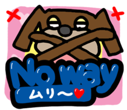 Pretty reaction Pug dog3 sticker #11666697