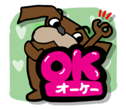 Pretty reaction Pug dog3 sticker #11666698