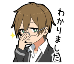 Glasses Two-boys sticker #11666868