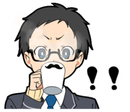 Glasses Two-boys sticker #11666871