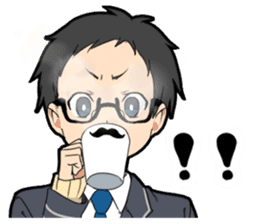 Glasses Two-boys sticker #11666871