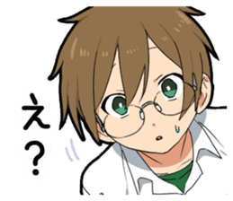 Glasses Two-boys sticker #11666882