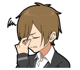 Glasses Two-boys sticker #11666892