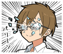 Glasses Two-boys sticker #11666895