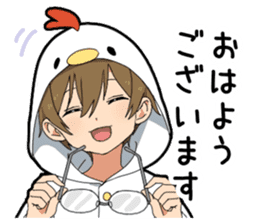 Glasses Two-boys sticker #11666896