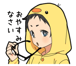 Glasses Two-boys sticker #11666897