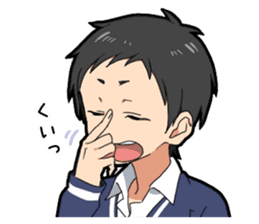 Glasses Two-boys sticker #11666900