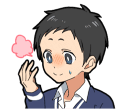 Glasses Two-boys sticker #11666901