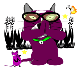 Purple Cat and Purple Rat sticker #11667358