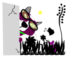 Purple Cat and Purple Rat sticker #11667369