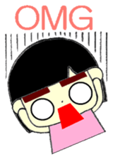 KAWAII LOVELY Thick Eyebrows sticker #11668910