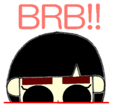 KAWAII LOVELY Thick Eyebrows sticker #11668913