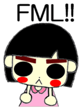 KAWAII LOVELY Thick Eyebrows sticker #11668920