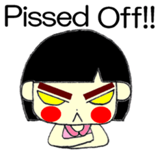 KAWAII LOVELY Thick Eyebrows sticker #11668932