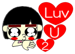 KAWAII LOVELY Thick Eyebrows sticker #11668933