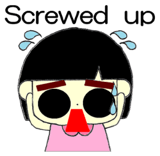 KAWAII LOVELY Thick Eyebrows sticker #11668934