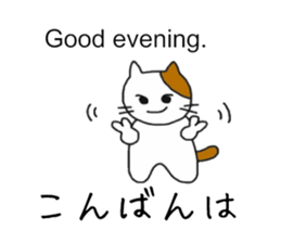 [English~Japanese] Translator Cat sticker #11668946
