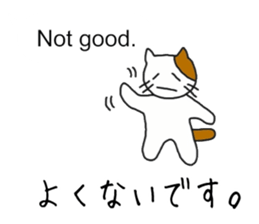 [English~Japanese] Translator Cat sticker #11668958