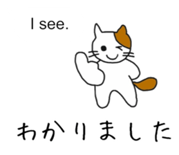 [English~Japanese] Translator Cat sticker #11668961