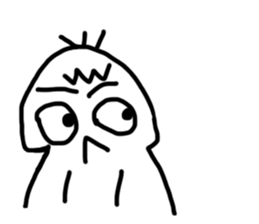 white generation of three hair sticker #11670111