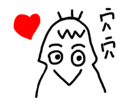 white generation of three hair sticker #11670117