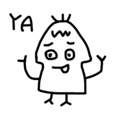 white generation of three hair sticker #11670135