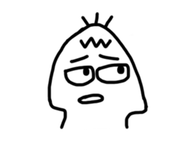 white generation of three hair sticker #11670140