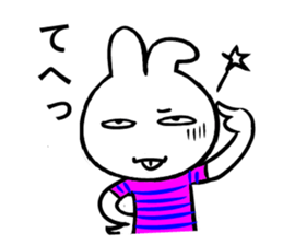 Poker-face-rabbit 3 sticker #11671718
