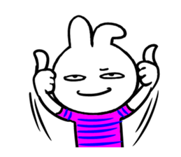 Poker-face-rabbit 3 sticker #11671719